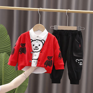 Produits les plus vendus Chemises à manches longues pour enfants à motifs animaux Cardigan en tricot pour garçons Manteau Costume - Product Image 2