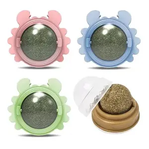 Jouet interactif rotatif à l'herbe à chat pour chats, ensemble de 5 pièces avec herbe à chat, anti-ennui en plastique, design mignon, fonctionnement manuel, Pack O - Product Image 5