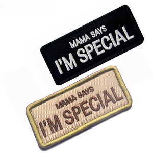 <span class=keywords><strong>3</strong></span> colori MAMA dice che <span class=keywords><strong>sono</strong></span> speciale 9*4CM toppe in tessuto ricamato con gancio e anello di supporto - Product Image 2