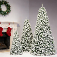 Décorations de Noël de haute qualité, très vendues, en PVC, sapin de Noël chinois à floqué automatique, super simulation pour la maison