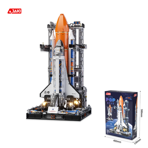 Jaki không gian loạt khối xây dựng đặt khối kích thước lớn Bộ đồ chơi giáo dục không gian đưa đón khối xây dựng điện đặt với ánh sáng - Product Image 1