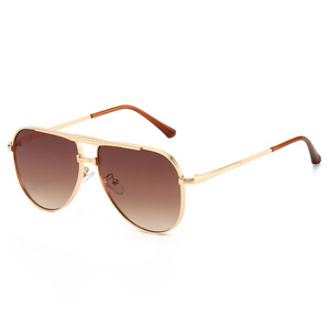 FANSHA <strong>Red</strong> Beige Unisex Polarized Metal UV Protection Full Rim Square Design Lightweight Comfortable Durable Fashion Sunglasses - Product Image 2