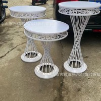 Support à gâteau doré en métal, socle de table à dessert, design SKD, assemblage sans outils pour la décoration de mariage, fournitures pour événements et fêtes