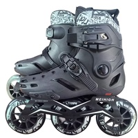 JINGYING-Patins à roues alignées pour adultes, patins à roues alignées, coque dure, noir, blanc, urbain