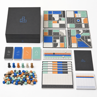 Jeu de société de construction de ville coopérative personnalisé, panneaux de ville modulaires, jeu de stratégie pour 6 joueurs, boîte rigide magnétique