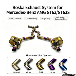 Sistema de Escape con Válvula OEM Boska para Mercedes-Benz AMG GT63/GT63S 4.0T 2019-2023, Silenciador Catback Ligero de Titanio - Product Image 1