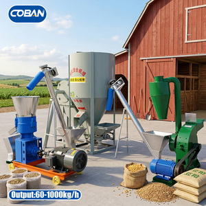 Impianto Combinato per Macinazione, Miscelazione e Pellettizzazione di Mangimi, Linea di Produzione per Alimenti per Bestiame e Pollame, Macchina per Allevamenti - Product Image 1