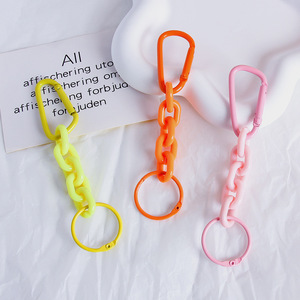 Factory Price Iron Colorful Baking <b>Paint</b> Key Ring Hanging Buckle Candy Color - Product Image 5