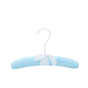 Appendiabiti in tessuto per neonato imbottito in morbido raso blu - Product Image 4