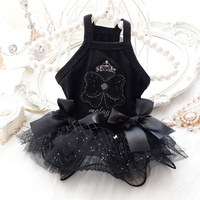 Vêtements de luxe en coton brodé de styliste pour animaux de compagnie, jupes pour chiens, robe gilet pour chiens, printemps et été