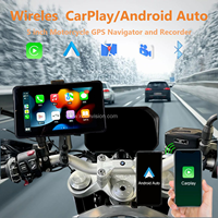 Écran de navigation GPS pour voiture avec Android Auto et CarPlay sans fil, étanche, écran IPS 2K, moniteur 5 pouces, lecteur multimédia