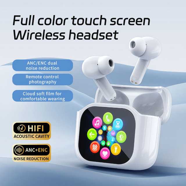 Linx AI Translation Version Earbuds LED Touch Screen Earbuds LX-50 LCD Multiple-function ANC+ENC Noise Cancelling in Ear Earbuds
