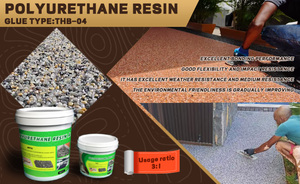 Resina lavata di pietra vernice superficie della parete pavimento esterno cortile paesaggio applicazione sabbia epossidica pavimento vernice - Product Image 3