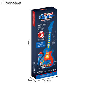 เครื่องร้องคาราโอเกะสำหรับเด็กชุดกีตาร์ไฟฟ้าพร้อมไมโครโฟนของเล่นสำหรับเด็กชายอายุ11ปีสีน้ำเงิน - Product Image 6