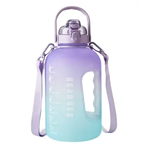 Botella de agua de gran capacidad al por mayor 2024, hervidor deportivo, botellas de agua de plástico para Fitness con marcador de tiempo, <span class=keywords><strong>bot</strong></span> de agua para gimnasio - Product Image 2