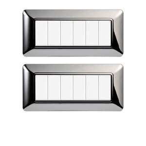 ชุดปลั๊กไฟติดผนังโกลก้า 6 ช่อง โครเมียมขัดเงา พลาสติก สำหรับใช้ในที่อยู่อาศัย - Product Image 1