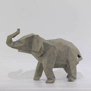 تمثال فيل سيراميكي عصري وأنيق وصديق للبيئة بألوان مخصصة وشكل ماسي لديكور المنزل - Product Image 2