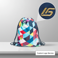 Sac à cordon personnalisé grande capacité en tissu Oxford robuste avec poche zippée pour la gym et la publicité extérieure