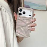 Coque de luxe ondulée brillante en TPU pour iPhone 17, compatible iPhone 17, 16, 15, 14, 13 Pro Max, 16 Plus