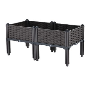 DareFish - Bac de <span class=keywords><strong>Jardin</strong></span> Surélevé Auto-Arrosant en PP Écologique avec Trous de Drainage - Kit de Jardinière pour Fleurs - Product Image 5