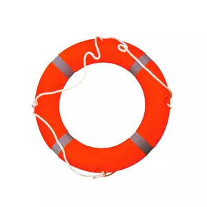 Marinha vida útil boia anel reflexivo laranja acessórios pvc exterior sdf cor fita material original