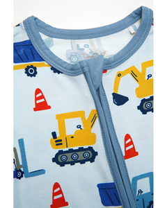 Erkek Bebek Tulumu Toptan Özel Baskılı Çift Fermuarlı Uzun Kollu Sonbahar Tulumu Bebek Romperi Bambu Pamuk Yeni Doğan Bebek Kıyafetleri - Product Image 2