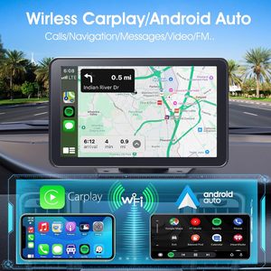 <span class=keywords><strong>7</strong></span> pouces HD sans fil CarPlay écran Portable stéréo écran tactile Bluetooth Navigation caméra de recul lien miroir <span class=keywords><strong>Android</strong></span> <span class=keywords><strong>Auto</strong></span> - Product Image 5