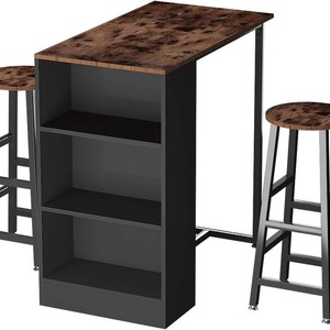 Factory Direct Metal Wall High <strong>Bar</strong> <strong>Table</strong> Set <strong>Round</strong> <strong>Bar</strong> <strong>Stool</strong> <strong>and</strong> Chairs for Kitchen or Living Room for Restaurant or Home Use - Product Image 5