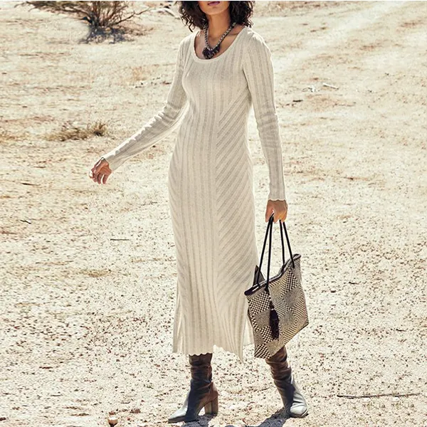 आकस्मिक फैशन मोड़ बुनना लंबी आस्तीन पोशाक पहनने के लिए एक onesie आउटडोर शूटिंग राजभाषा कम्यूटर आकस्मिक पहनने
