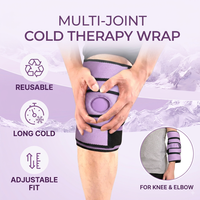 Bingyuan – Lot de 2 compresses chaudes/froides réutilisables avec logo personnalisé pour les blessures au genou et aux jambes, soulagement de l'arthrite, 24,6x20,5 cm