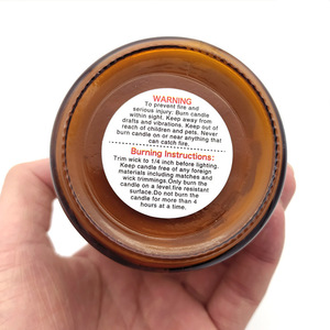 Etiqueta Adhesiva de Advertencia para Velas Aromáticas, 3.8cm de Diámetro, para Envases de Velas - Product Image 3