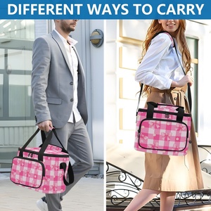 New Arrival Custom Pink Bows Print Large Capacity Waterproof Insulated <b>Cooler</b> Bags Thermal Lunch Bag for Women Men - Product Image 6