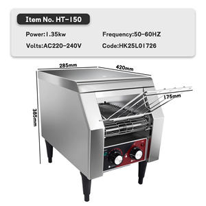 <span class=keywords><strong>Grille</strong></span>-<span class=keywords><strong>pain</strong></span> à chaîne commercial en acier inoxydable 150-180 pièces/heure 1350W 110V/220V Fabricant d'équipements de cuisine pour restaurants et boulangeries - Product Image 3