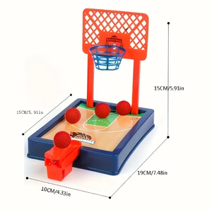 <span class=keywords><strong>Mini</strong></span> <span class=keywords><strong>jeu</strong></span> de tir de <span class=keywords><strong>basket</strong></span>-ball pour enfants, jouets interactifs d'éjection des doigts, conception à double cour avec paniers rouges et bleus - Product Image 4