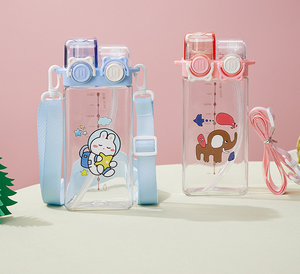 570Ml Kinderen Water Sippy Cup Voor Outdoor School Schattige Cartoon Dier Baby Waterfles Met Schouderriem Voor Jongen Meisje - Product Image 6