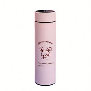 Bouteille d'eau moderne en acier inoxydable de 500 ml avec affichage numérique de la température, isolation thermique sous vide de 6 à 12 heures, flacon isotherme 304 - Product Image 2