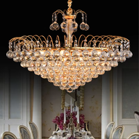 Décoration d'intérieur, lustre circulaire de luxe en cristal pour salle à manger, chambre à coucher, protection des yeux, lustre en cristal K9