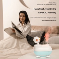 Nouvelle lampe de coucher de soleil humidificateur USB en plastique ultra-silencieuse compacte multifonctionnelle purificateur d'air de bureau éclairage d'ambiance