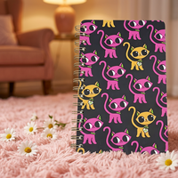 Carnet de notes A5 personnalisable à lignes, pliable à 360 degrés, reliure durable, pour l'école et le bureau, spirale