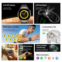 Reloj Inteligente C17pro con Esfera Grande, Modos Deportivos, Juegos, Frecuencia Cardíaca, Pantalla Táctil AMOLED, Caja de Acero Inoxidable, IP67, Monitor de Sueño