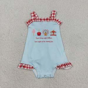 Conjuntos Casuales Ecológicos a Juego para Hermanos, Estilo Country Fair, Pantalones Cortos a Cuadros Rojos para el Verano - Product Image 3