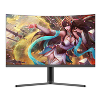 Moniteur de bureau LED incurvé FHD/QHD 2K OEM&ODM, moniteur de jeu plat pour PC 22/24/27/32 pouces 100/165/180 Hz, fabrication ODM/OEM