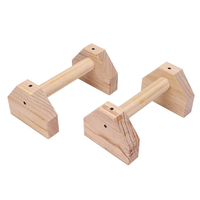 Vente en gros Supports Paralettes en bois personnalisés pour musculation Fitness Poignées Barre Push Up