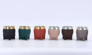 Più venduto 8oz Argentina Yerba Mate zucca personalizzata in legno <span class=keywords><strong>da</strong></span> tè con guscio in pelle in acciaio inox tazza bocca per caffè regali - Product Image 6