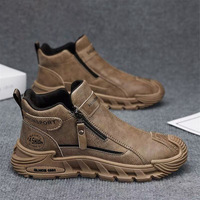 Chaussures décontractées pour hommes à semelle épaisse, style classique antidérapant, avec fermetures éclair montantes, vente directe usine