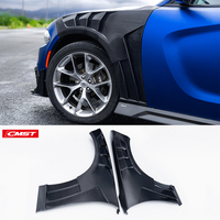 Aile avant en fibre de carbone de style CMST de haute qualité avec évents pour Dodge Charger 2015-2023, kit de carrosserie d'amélioration pour les élargisseurs d'ailes latérales