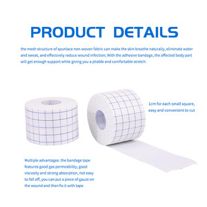 Bande de fixation médicale hypoallergénique en rouleau, bande adhésive extensible non tissée pour pansements - Product Image 3