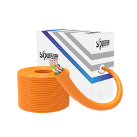 Kabel Ethernet UTP CAT5e Grosir SIPU 1000Mbps Konektor RJ45 Selubung PVC 305m Biru/Abu-abu/Oranye Konduktor CCA 4-Pair