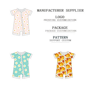 아동용 대나무 반팔 잠옷 RTS 아동복 유아복 제조업체 부티크 재고 있음 부드럽고 통기성 좋은 95% 대나무 의류 - Product Image 1