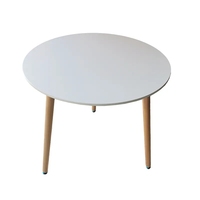 Ensemble de meubles de cuisine et de restaurant, table et chaises en plastique, tables à manger en bois MDF blanc à vendre